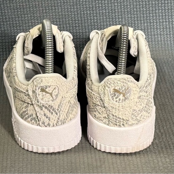 Puma Carina Snake Lux Women's Leather Platform Sneakers 373928-01 Size 6.5 - Picture 7 of 9
